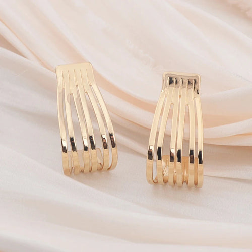 Retro Metal Bend Dangle Earrings for Women